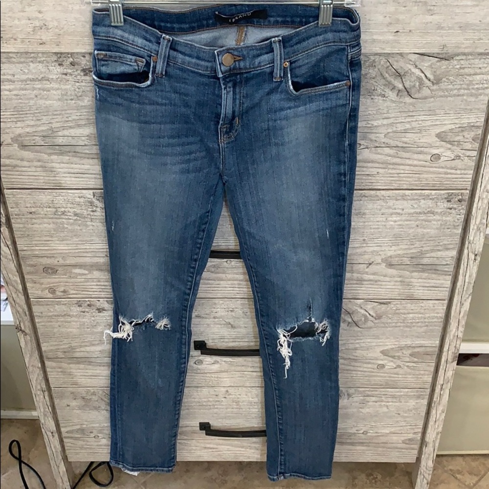 J Brand distressed skinny jeans